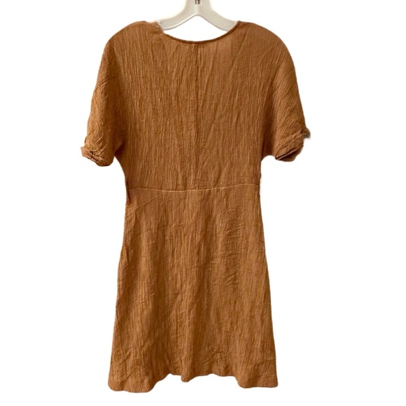 Women’s LUSH Brown Button-Down Mini Dress - Size Small - Nice - Picture 2 of 5